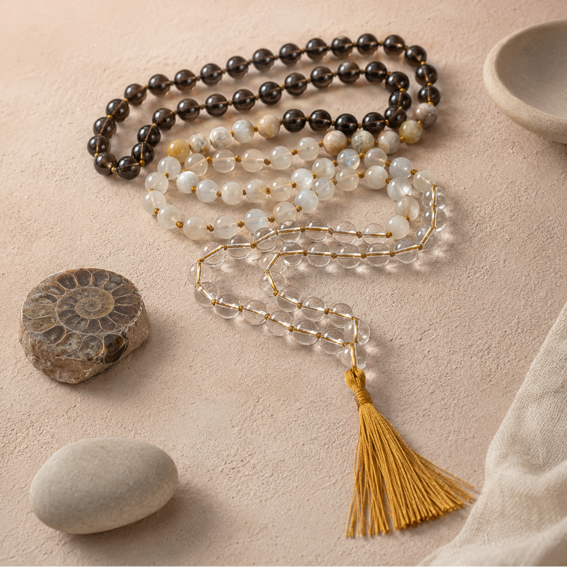 MITTI - Smoky Quartz Japa Mala
