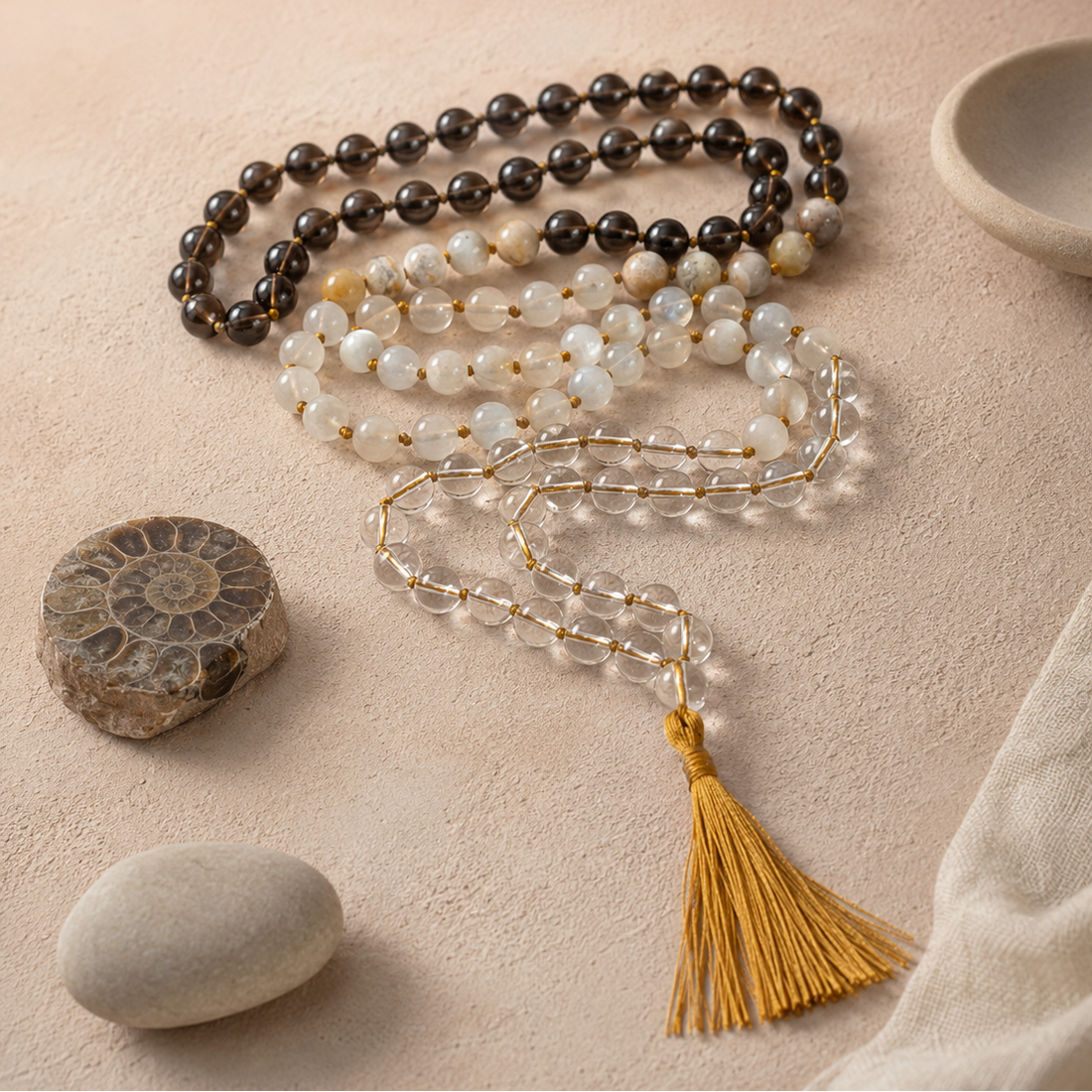 MITTI - Smoky Quartz Japa Mala